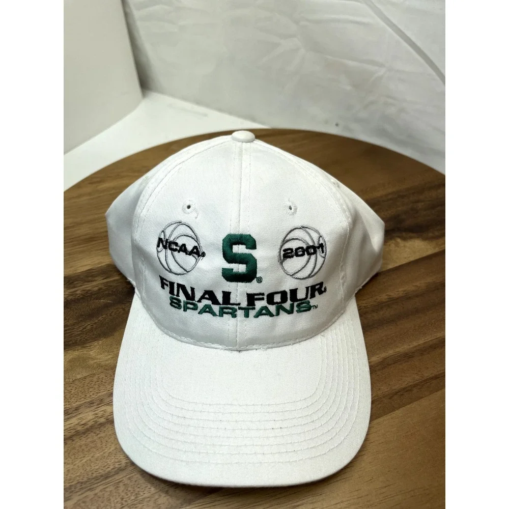 FINAL FOUR Hat Cap Spartans NCAA Adjustable Snapback White‎ 2001